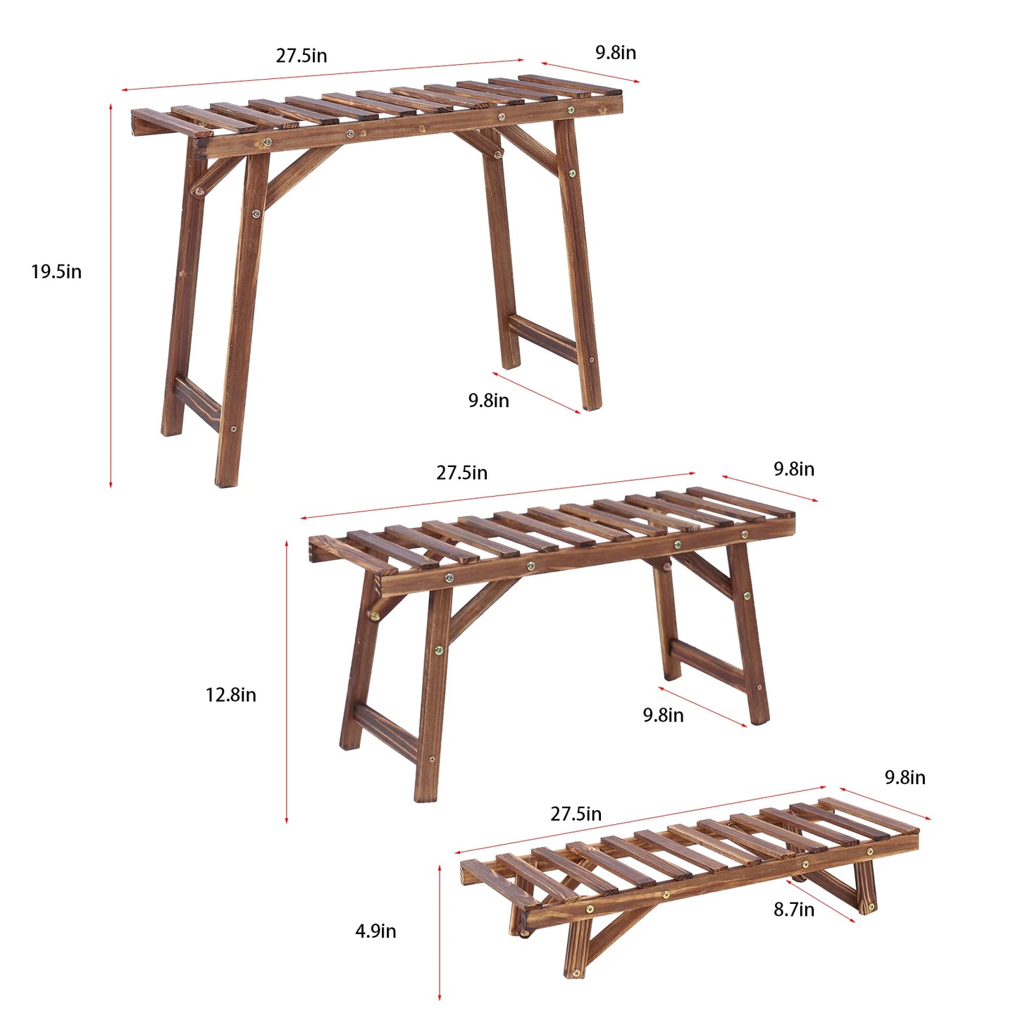 Ladder Shelf, Wooden Plant Stand