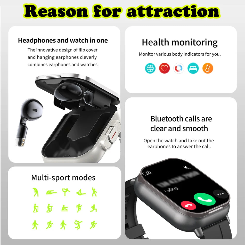 Smart Watch 2 in 1 2024