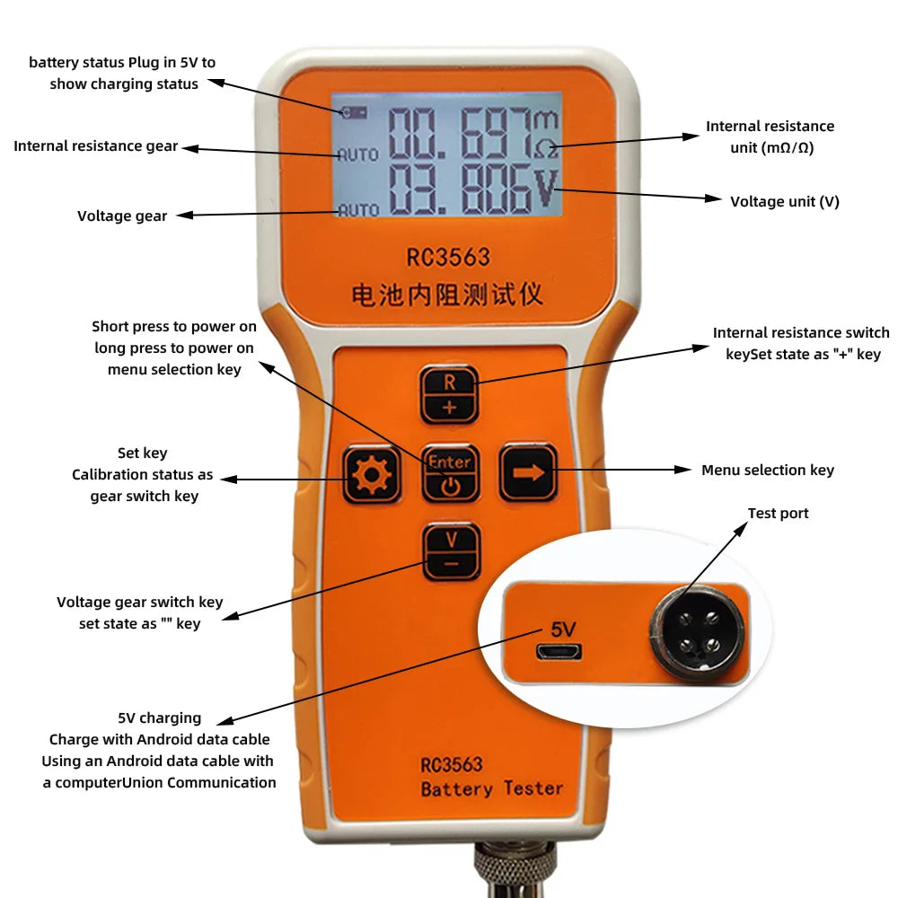 Voltage and Resistance Tester RC3563 Battery