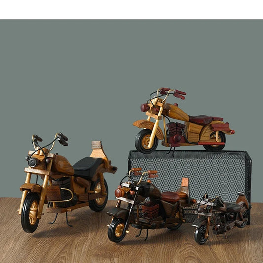 Retro Wooden Motorcycle